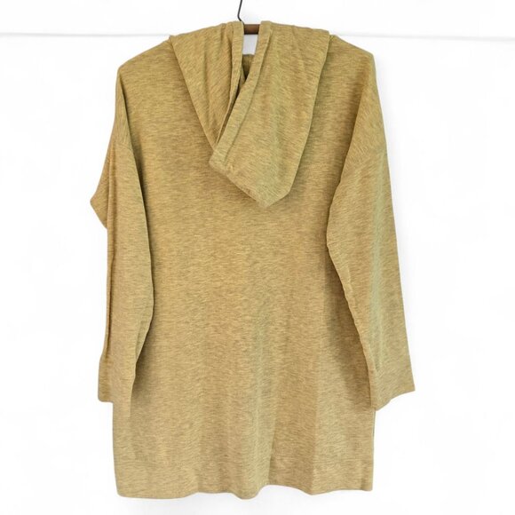 Soft Surroundings Yellow Hoodie Tunic Medium Drawstring Pockets Long Sleeve - Picture 3 of 10